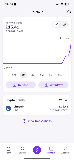 Portfolio with Litecoin